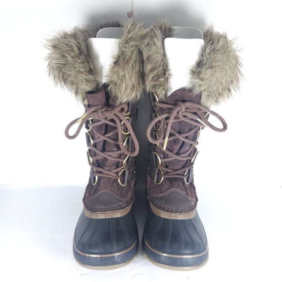Sorel Women's Joan Of Arctic US8 Brown Waterproof Lined Shearling Snow Boots - Picture 3 of 16